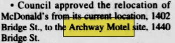 Archway Motel - April 2000 Council Approves Mcdonalds (newer photo)